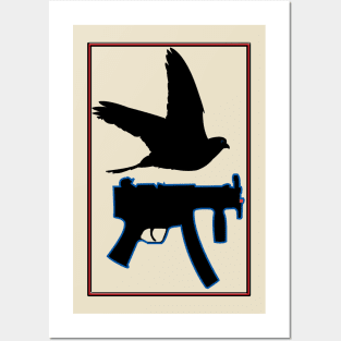 Pigeon and Gun Posters and Art